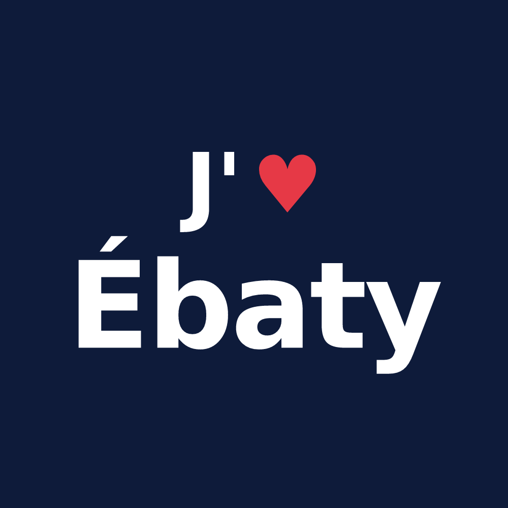 T-shirt personnalisé Ébaty — design J'aime Ébaty