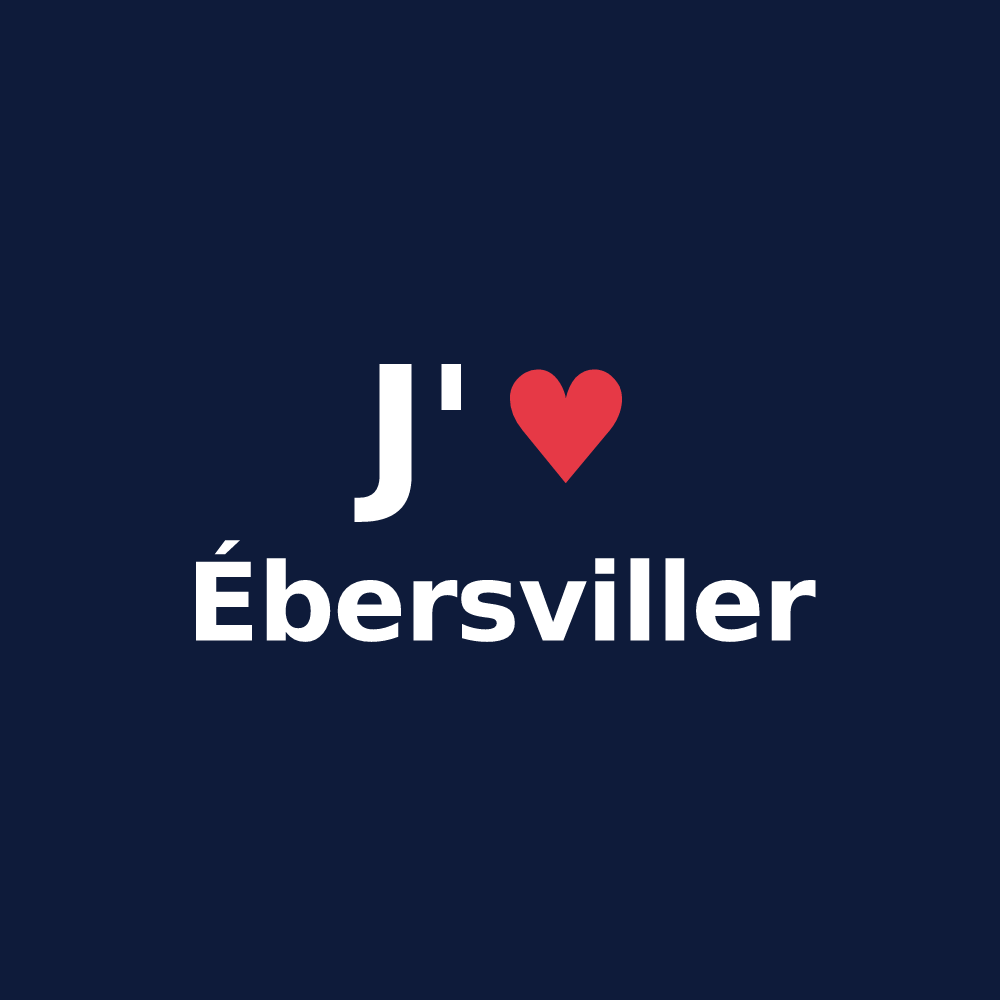 T-shirt personnalisé Ébersviller — design J'aime Ébersviller