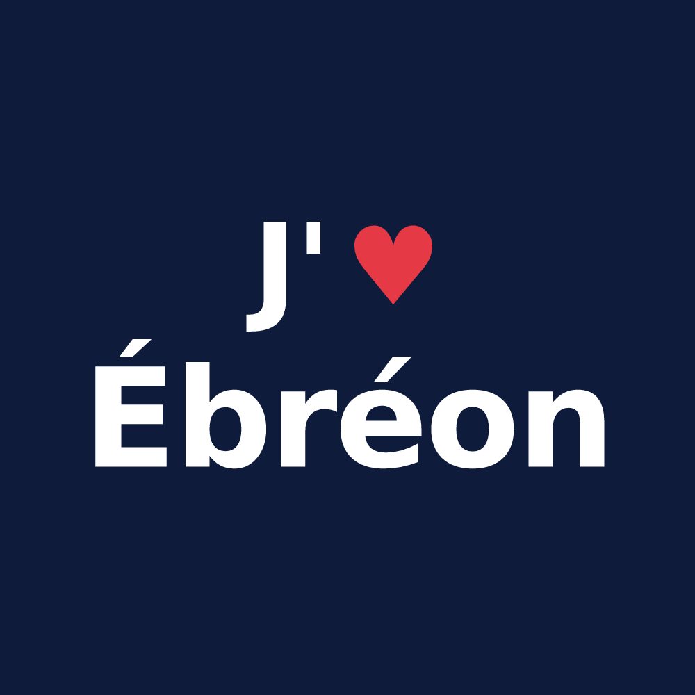 T-shirt personnalisé Ébréon — design J'aime Ébréon