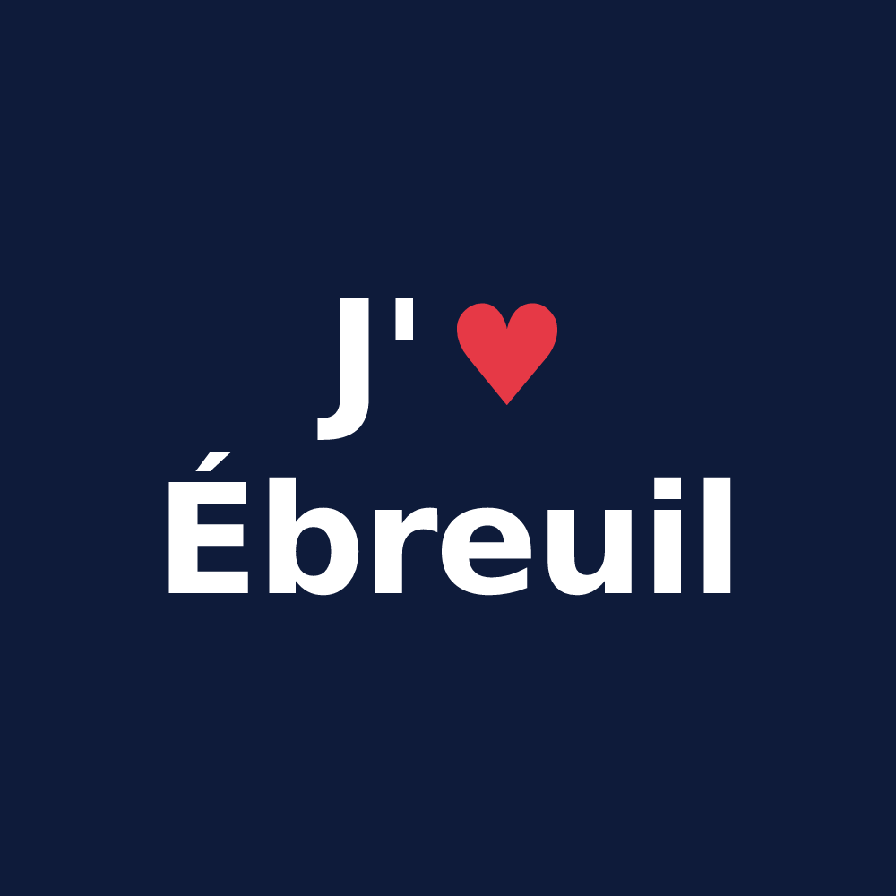 T-shirt personnalisé Ébreuil — design J'aime Ébreuil