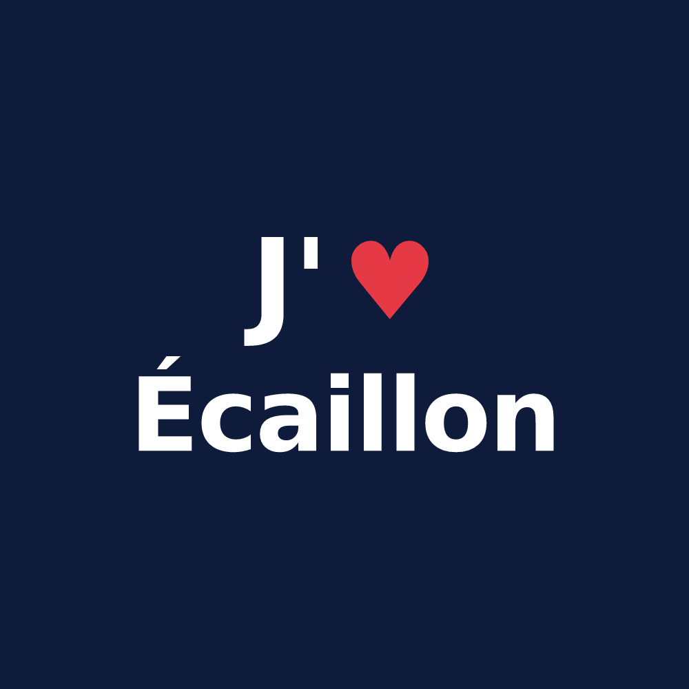 T-shirt personnalisé Écaillon — design J'aime Écaillon