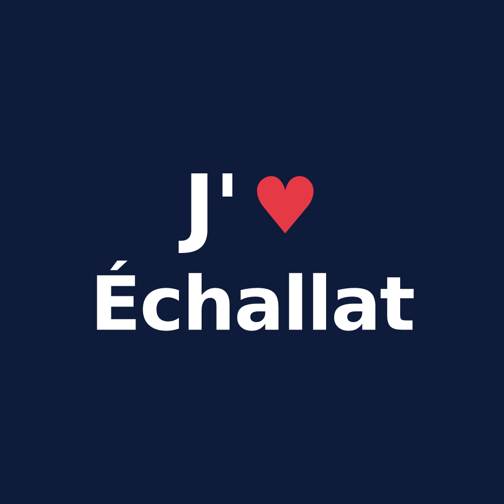 T-shirt personnalisé Échallat — design « J'aime Échallat » imprimé sur le t-shirt