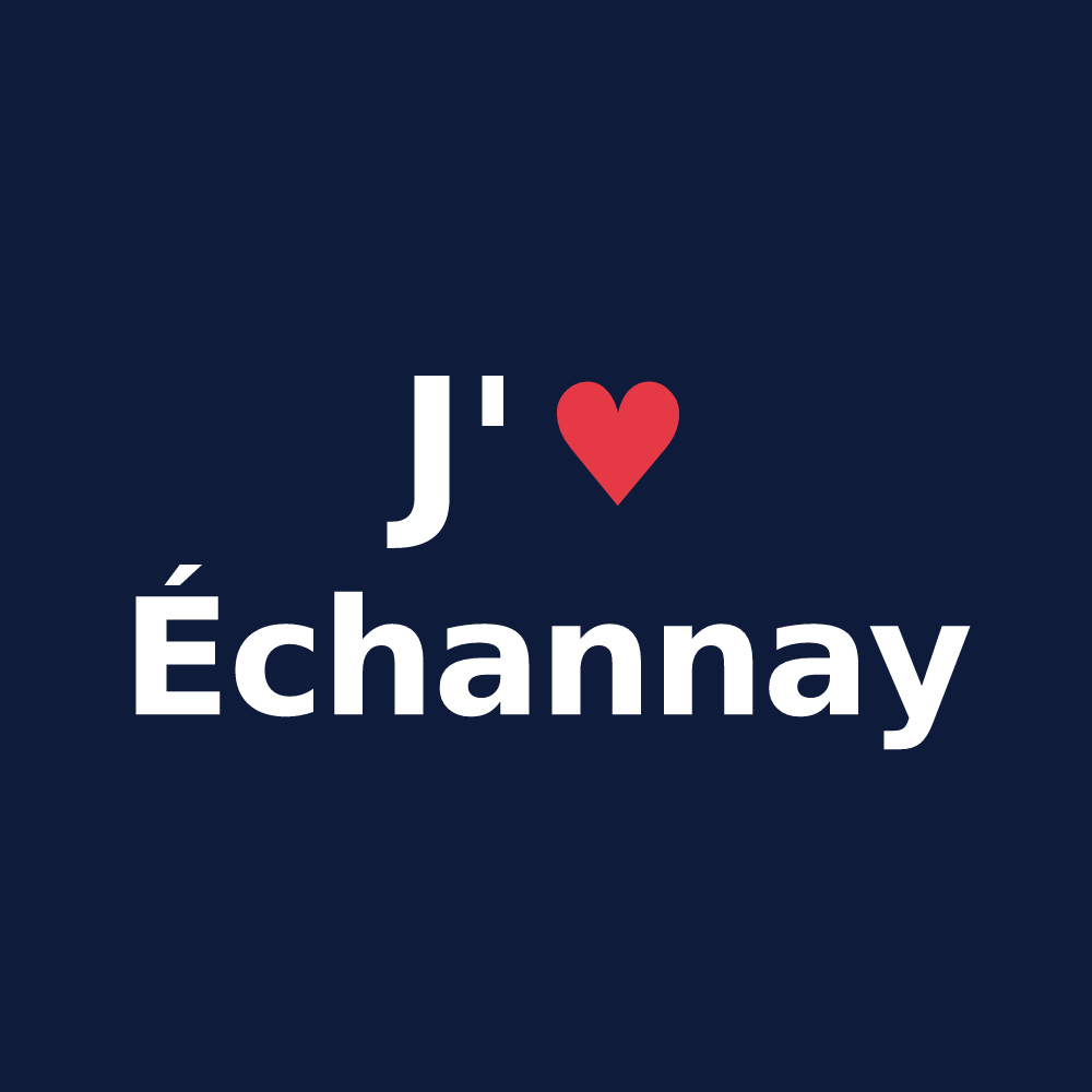 T-shirt personnalisé Échannay — design J'aime Échannay