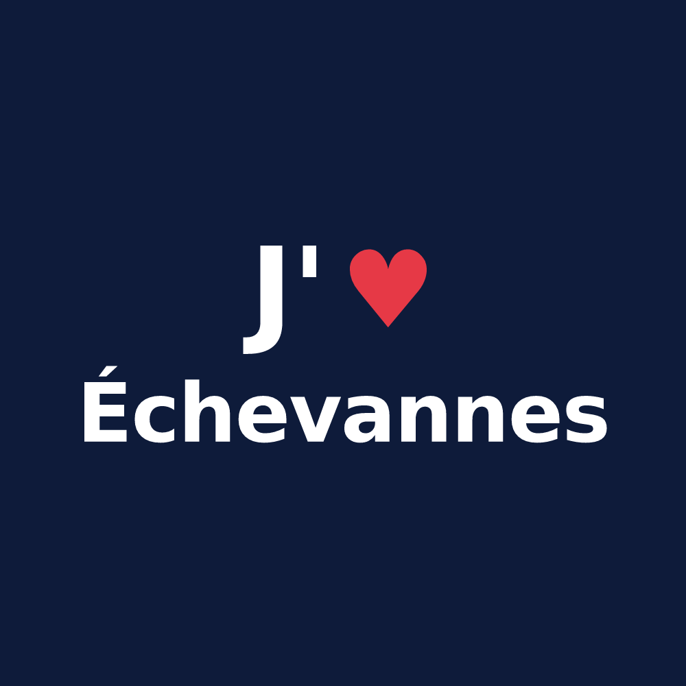 T-shirt personnalisé Échevannes — design J'aime Échevannes