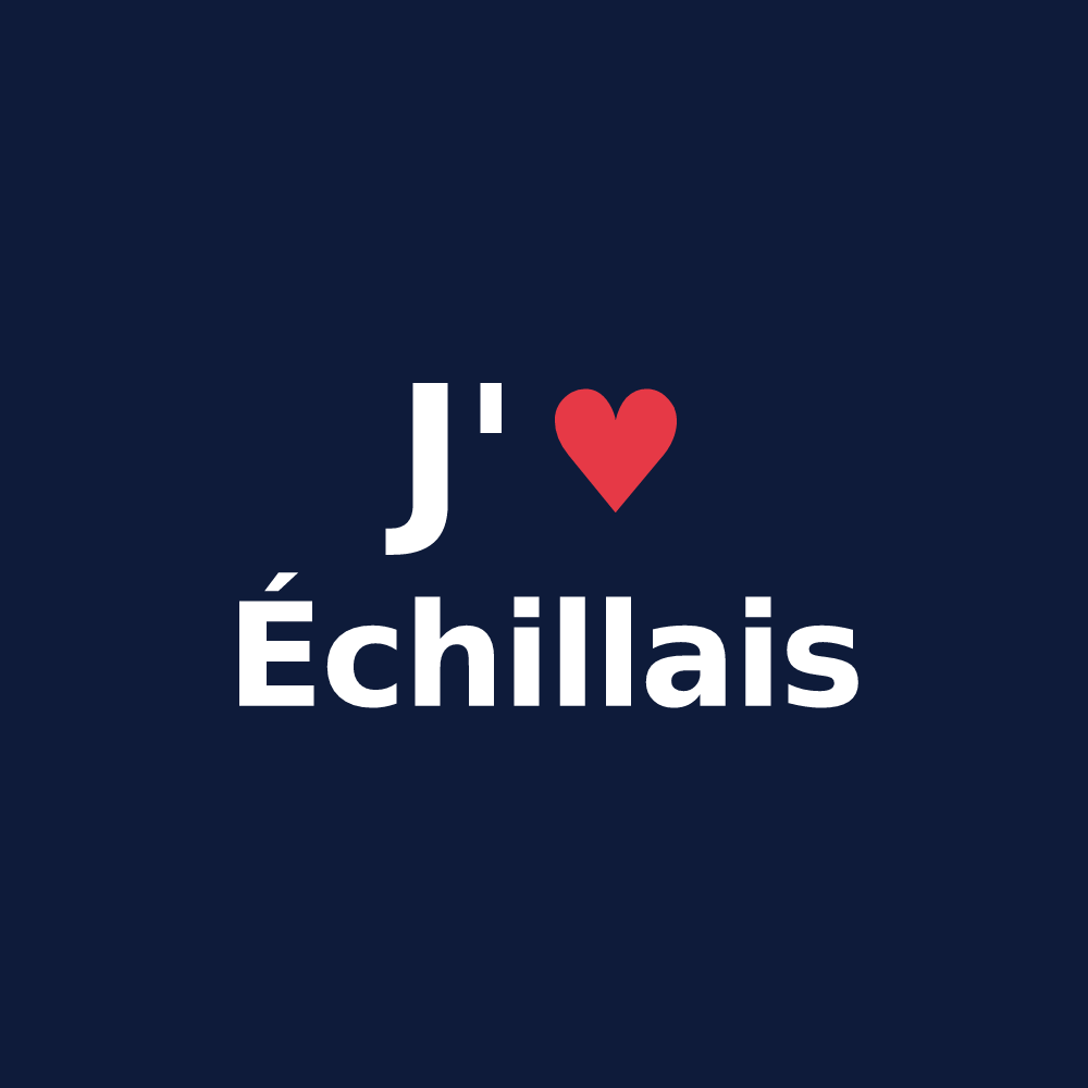 T-shirt personnalisé Échillais — design J'aime Échillais