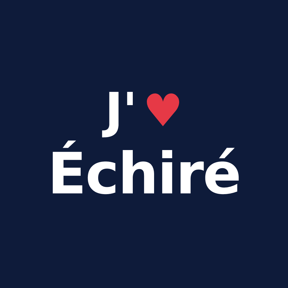T-shirt personnalisé Échiré — design J'aime Échiré