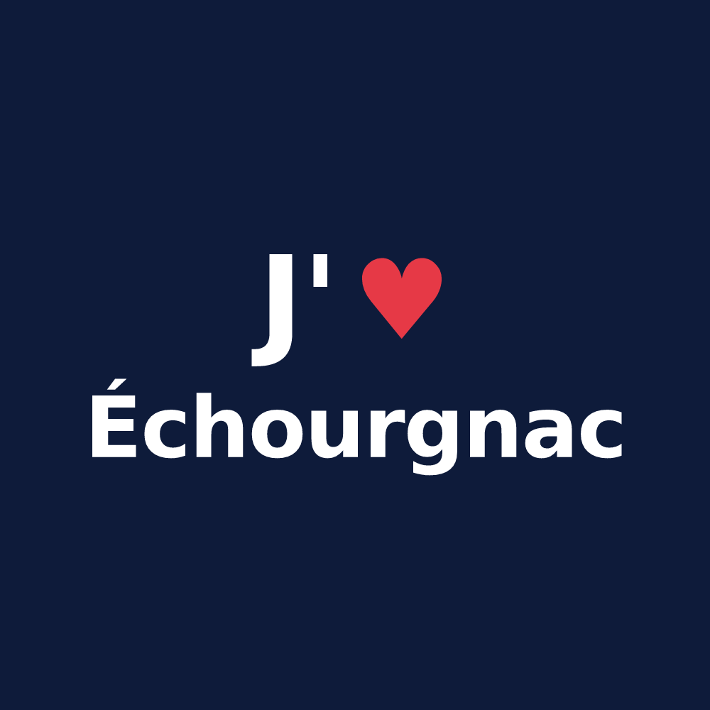 T-shirt personnalisé Échourgnac — design J'aime Échourgnac