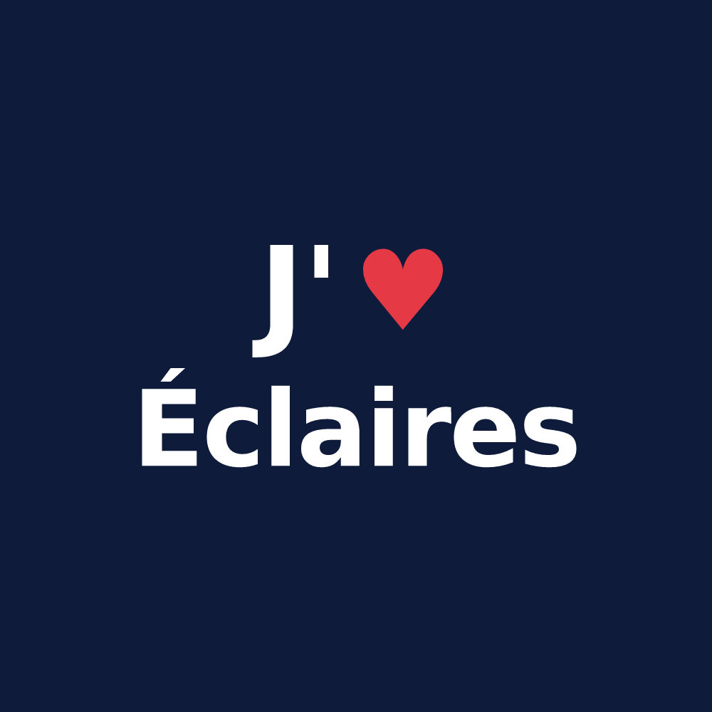 T-shirt personnalisé Éclaires — design J'aime Éclaires