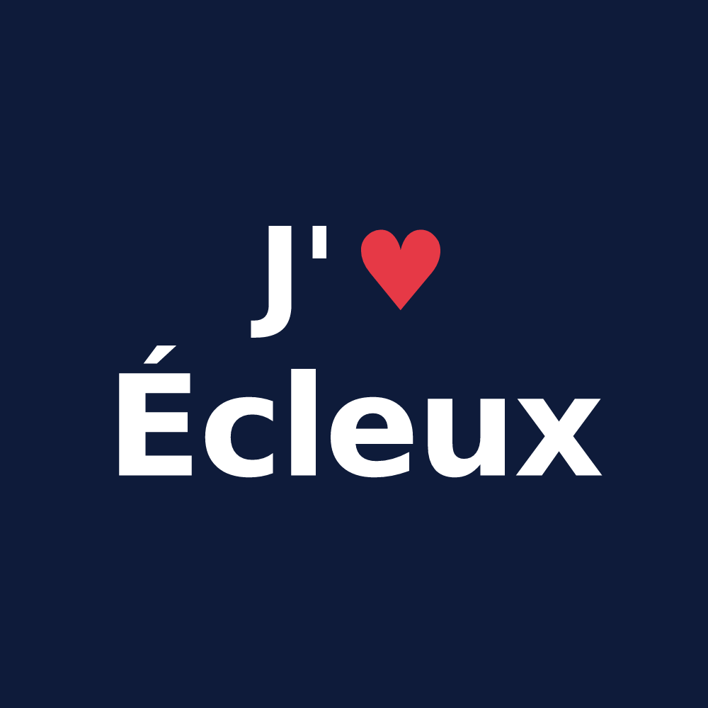 T-shirt personnalisé Écleux — design J'aime Écleux
