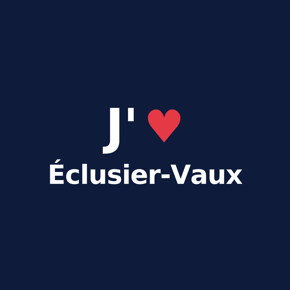 T-shirt personnalisé Éclusier-Vaux — design J'aime Éclusier-Vaux