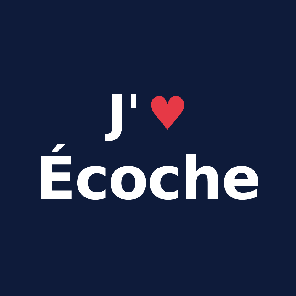 T-shirt personnalisé Écoche — design J'aime Écoche