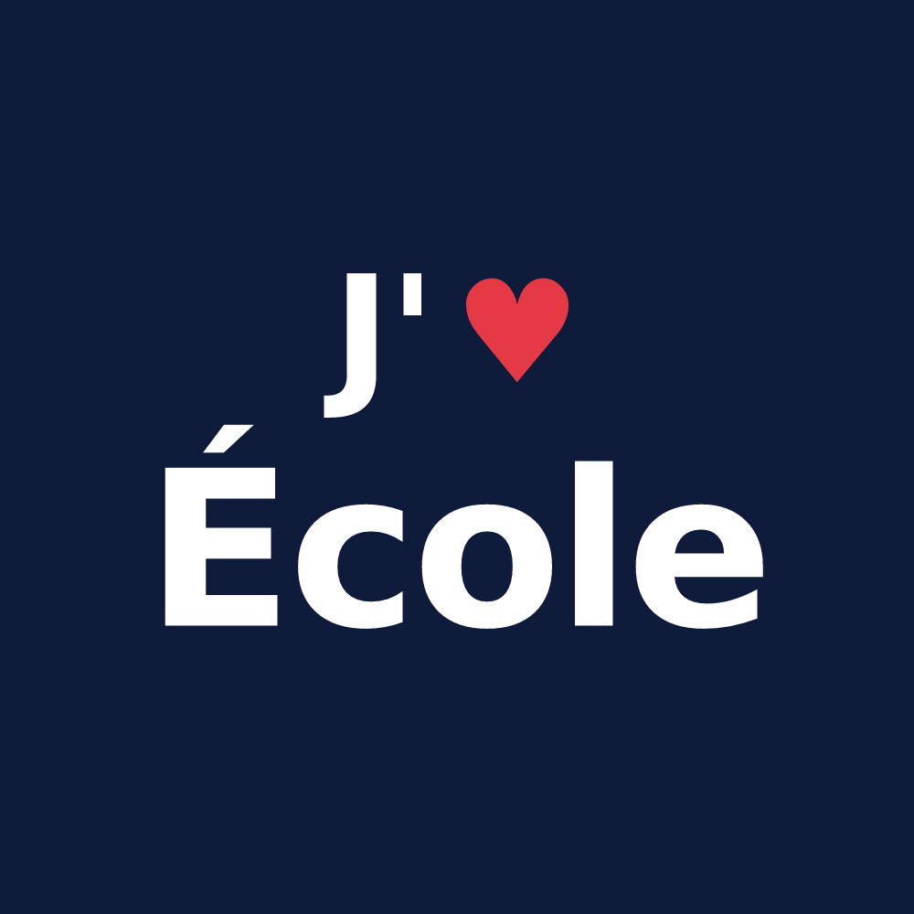 T-shirt personnalisé École — design J'aime École