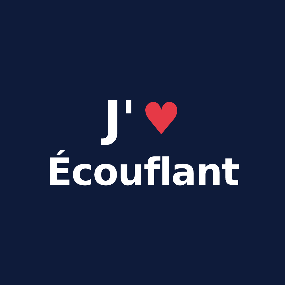 T-shirt personnalisé Écouflant — design J'aime Écouflant