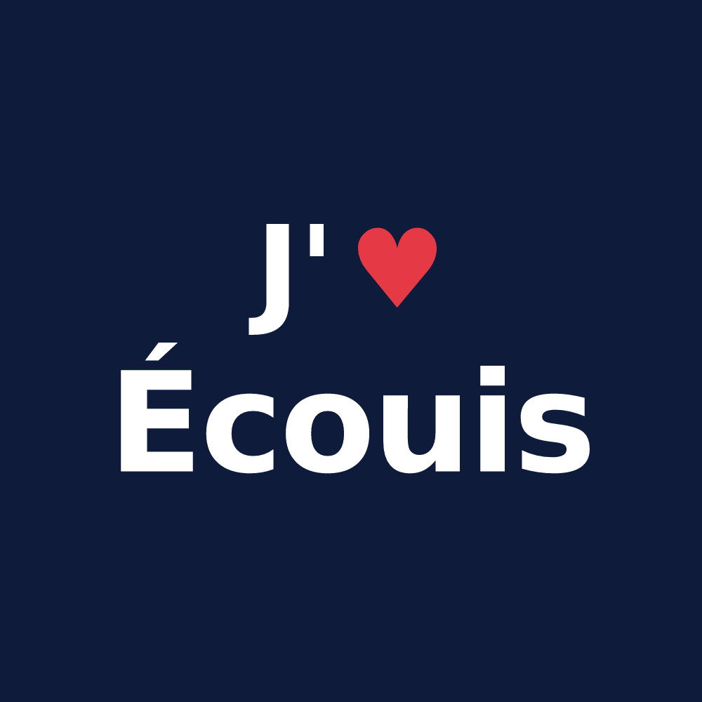 T-shirt personnalisé Écouis — design J'aime Écouis