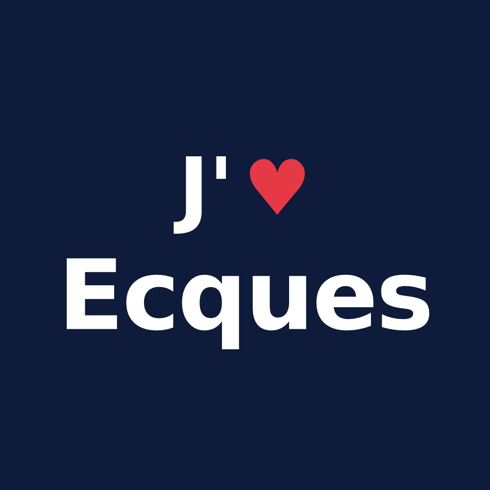 T-shirt personnalisé Ecques — design « J'aime Ecques » imprimé sur le t-shirt