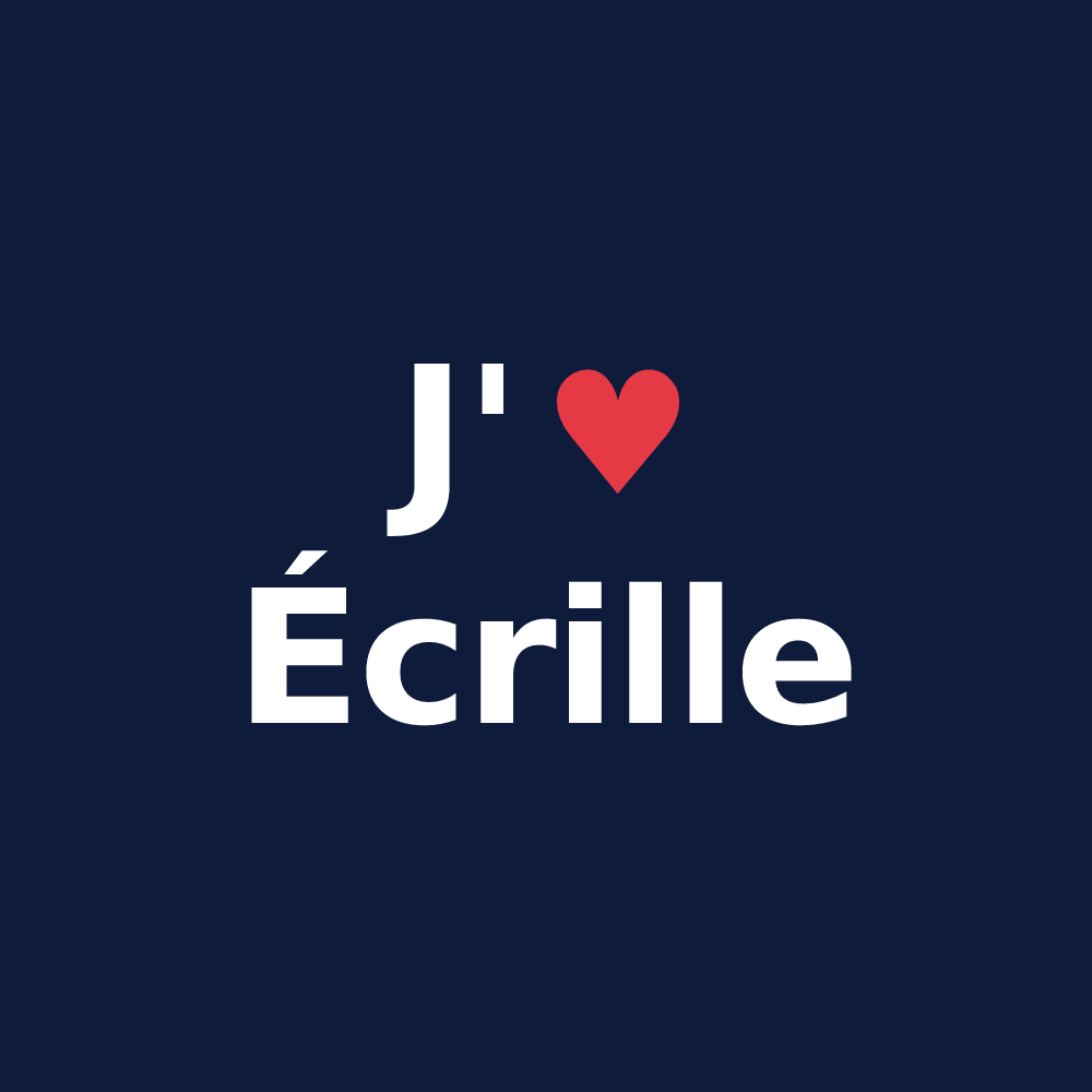 T-shirt personnalisé Écrille — design J'aime Écrille