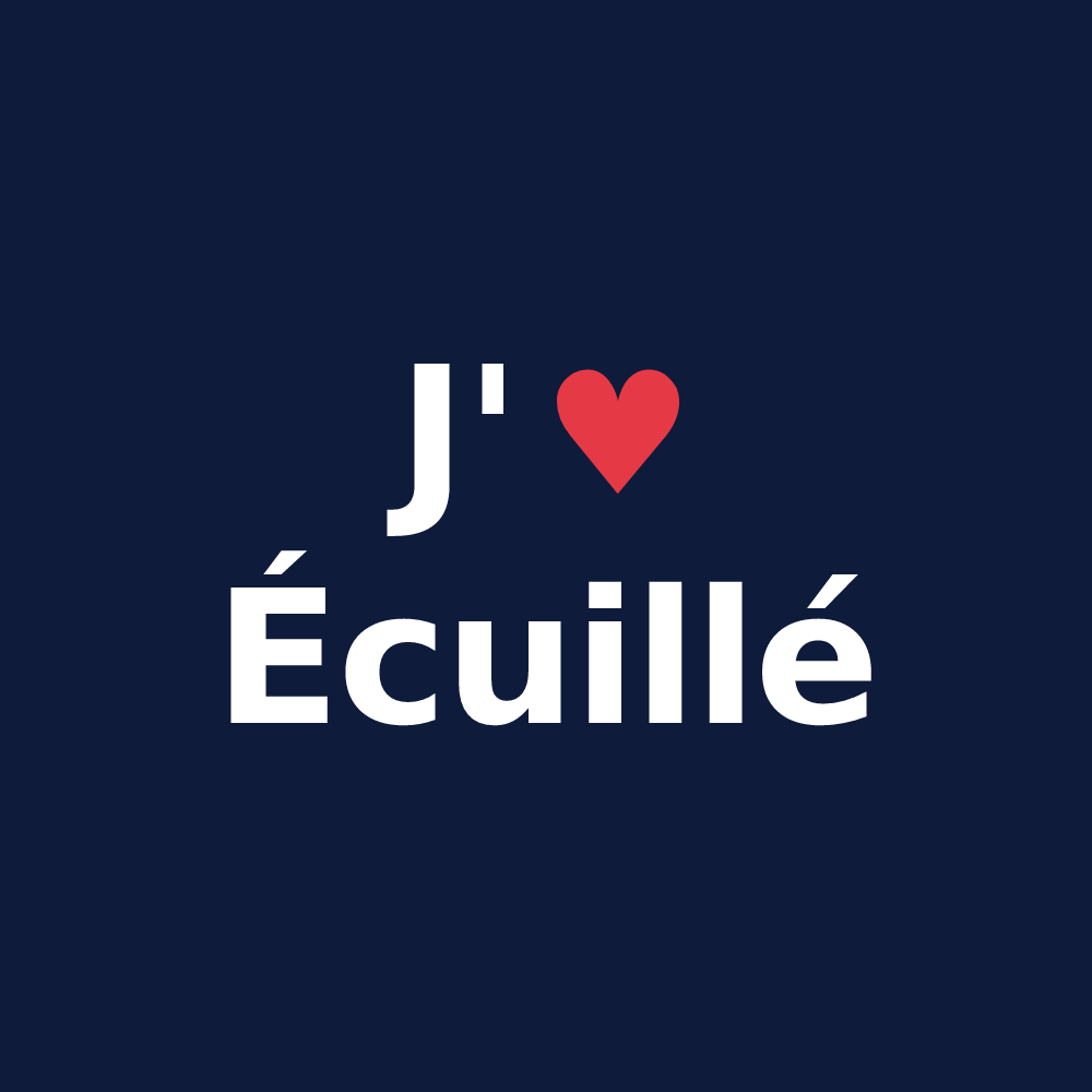 T-shirt personnalisé Écuillé — design J'aime Écuillé