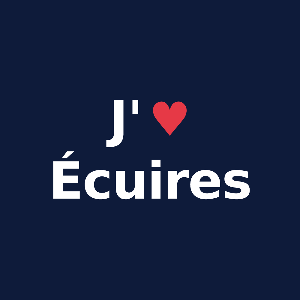 T-shirt personnalisé Écuires — design J'aime Écuires