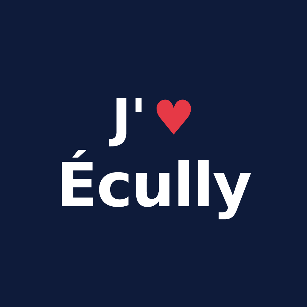T-shirt personnalisé Écully — design J'aime Écully