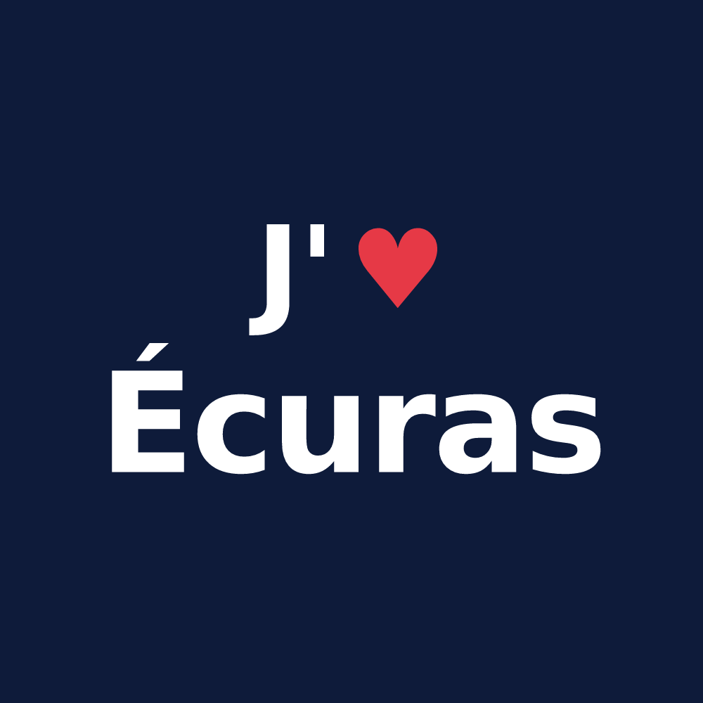 T-shirt personnalisé Écuras — design J'aime Écuras