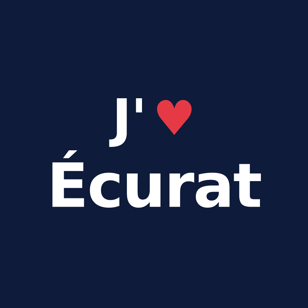 T-shirt personnalisé Écurat — design J'aime Écurat