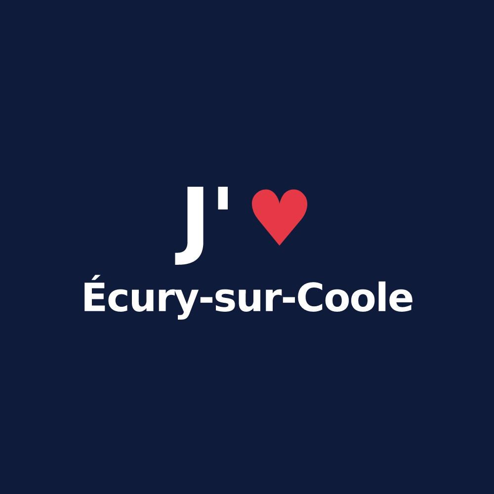 T-shirt personnalisé Écury-sur-Coole — design J'aime Écury-sur-Coole