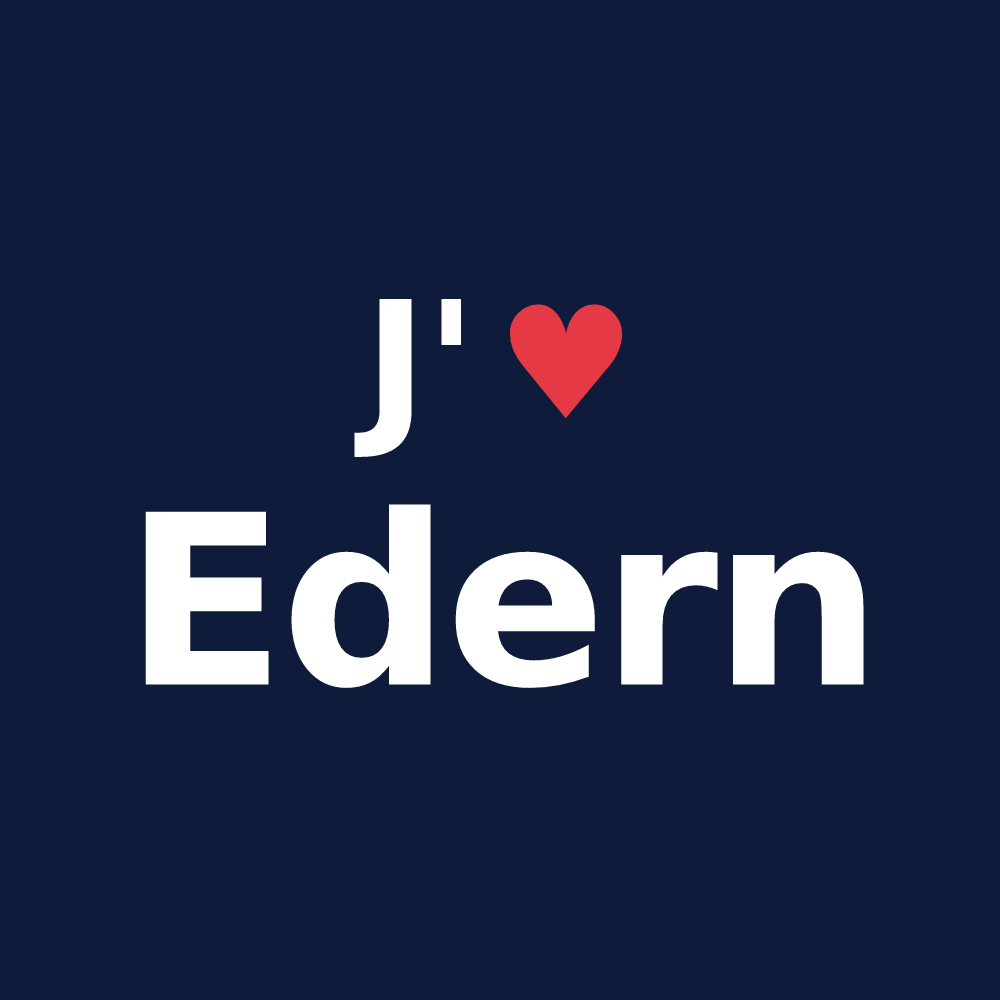 T-shirt personnalisé Edern — design J'aime Edern
