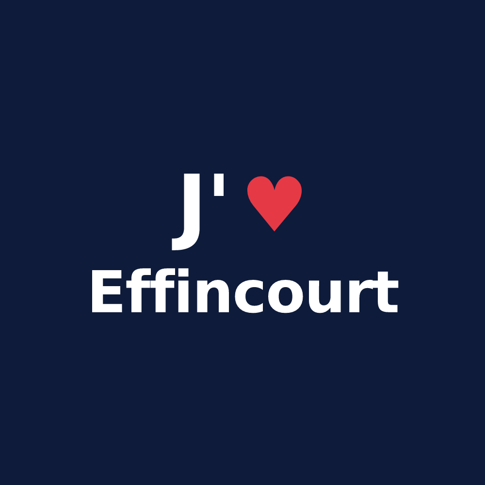 T-shirt personnalisé Effincourt — design J'aime Effincourt