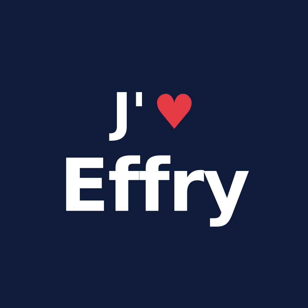 T-shirt personnalisé Effry — design J'aime Effry