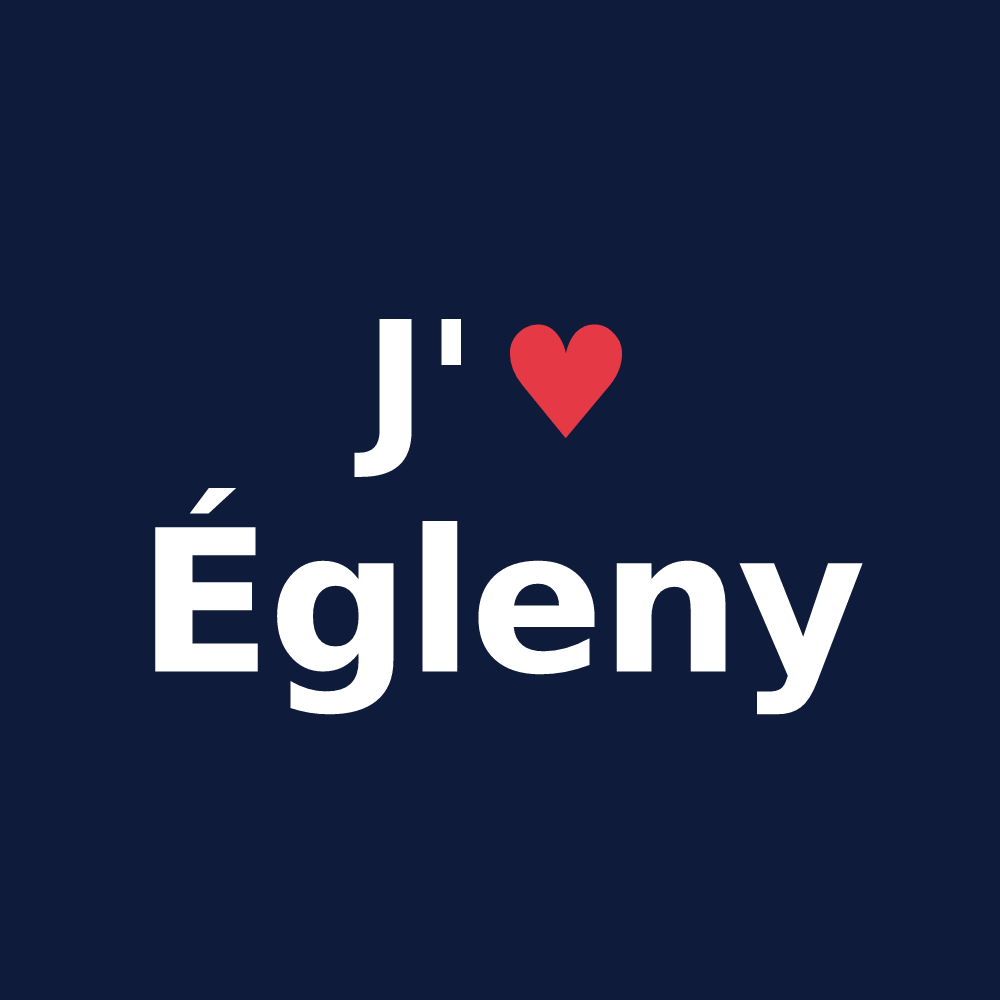 T-shirt personnalisé Égleny — design J'aime Égleny