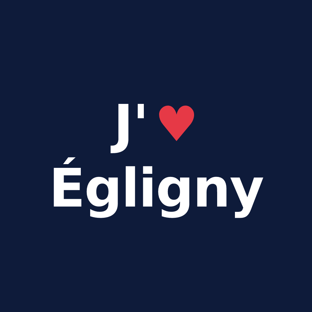 T-shirt personnalisé Égligny — design J'aime Égligny