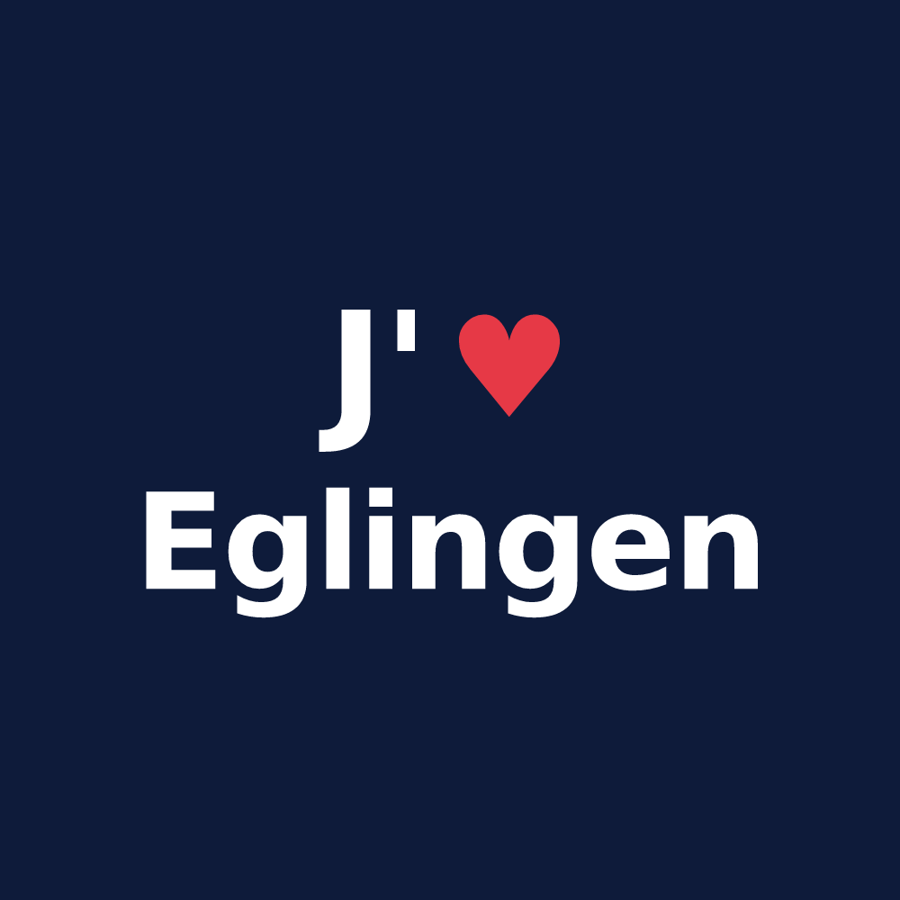 T-shirt personnalisé Eglingen — design J'aime Eglingen