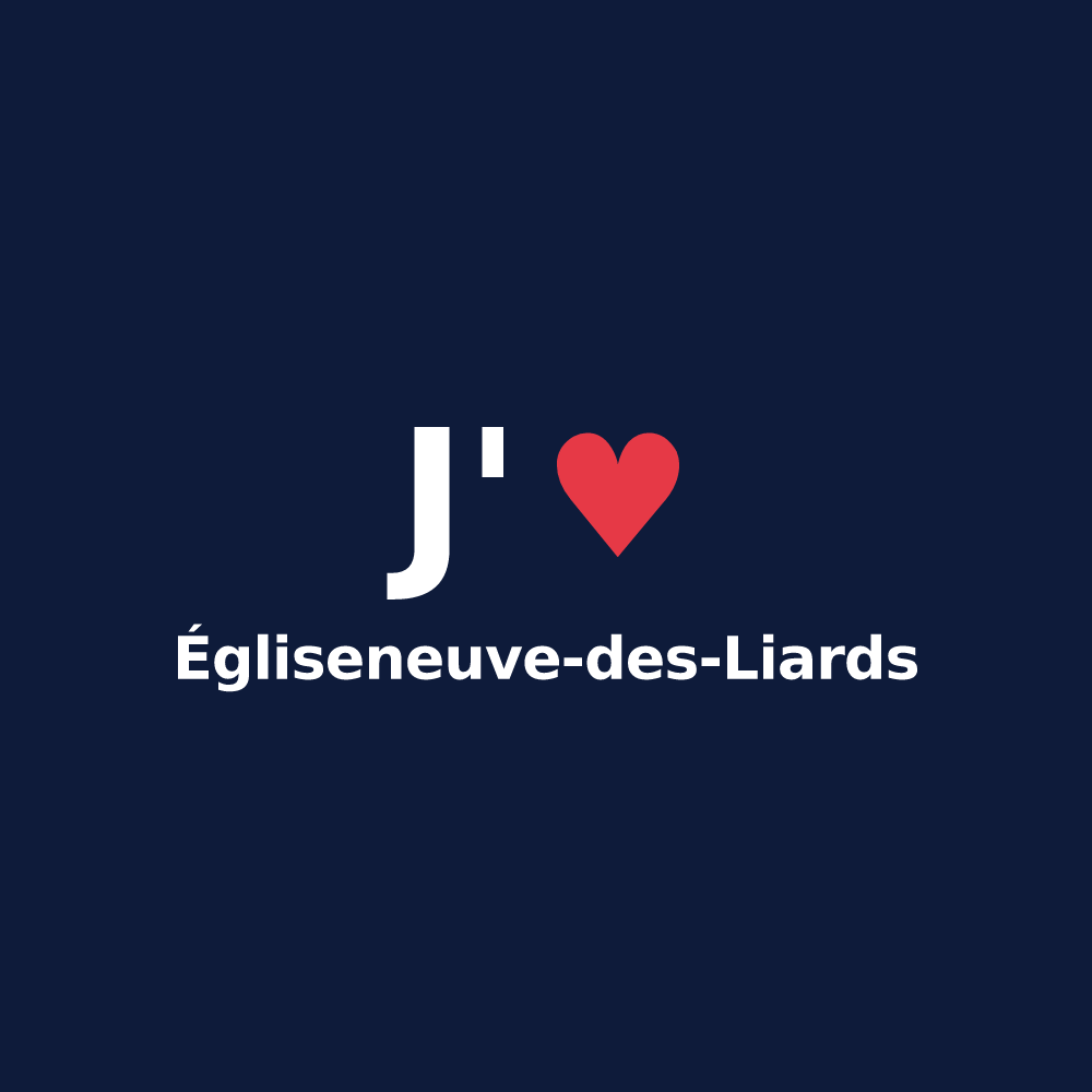 T-shirt personnalisé Égliseneuve-des-Liards — design J'aime Égliseneuve-des-Liards