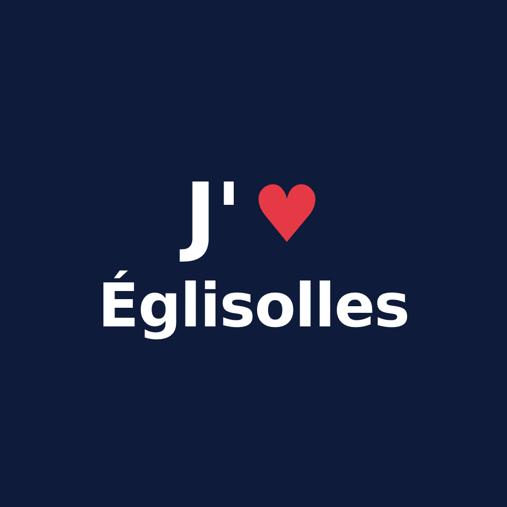 T-shirt personnalisé Églisolles — design J'aime Églisolles