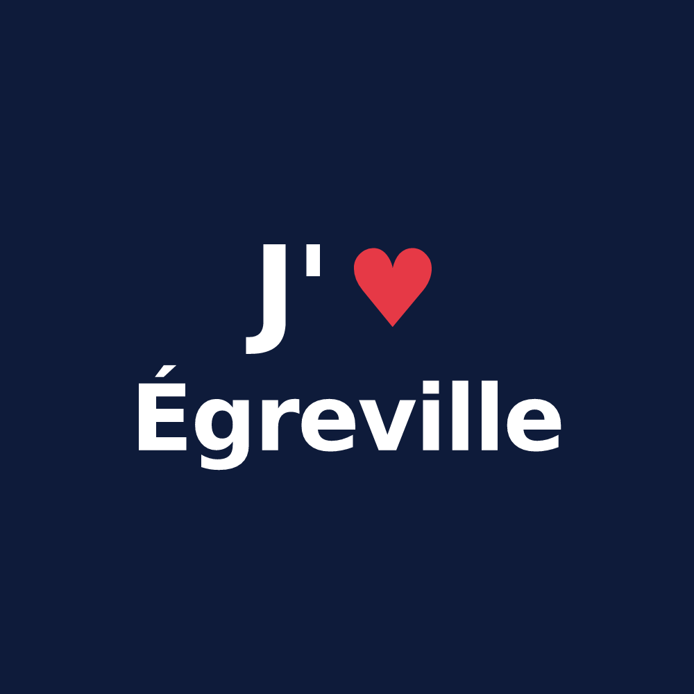 T-shirt personnalisé Égreville — design J'aime Égreville