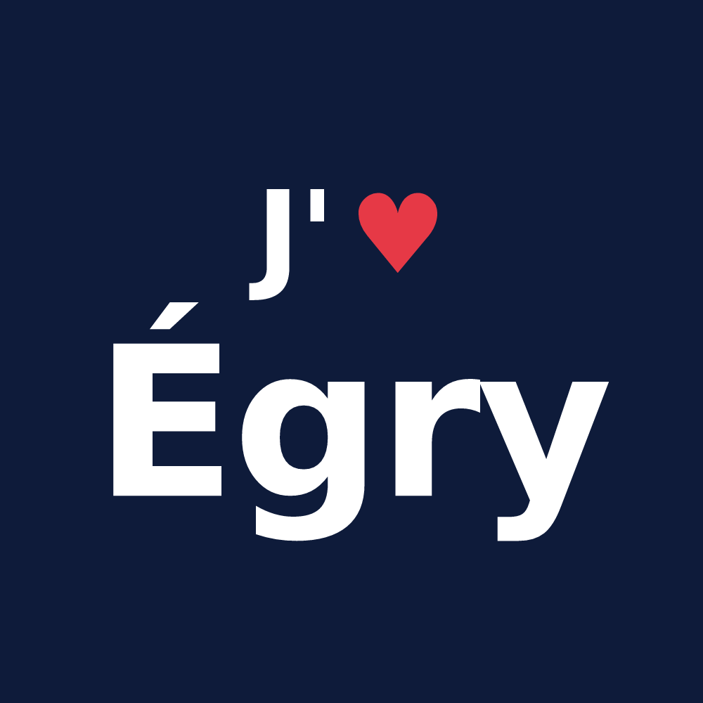 T-shirt personnalisé Égry — design J'aime Égry