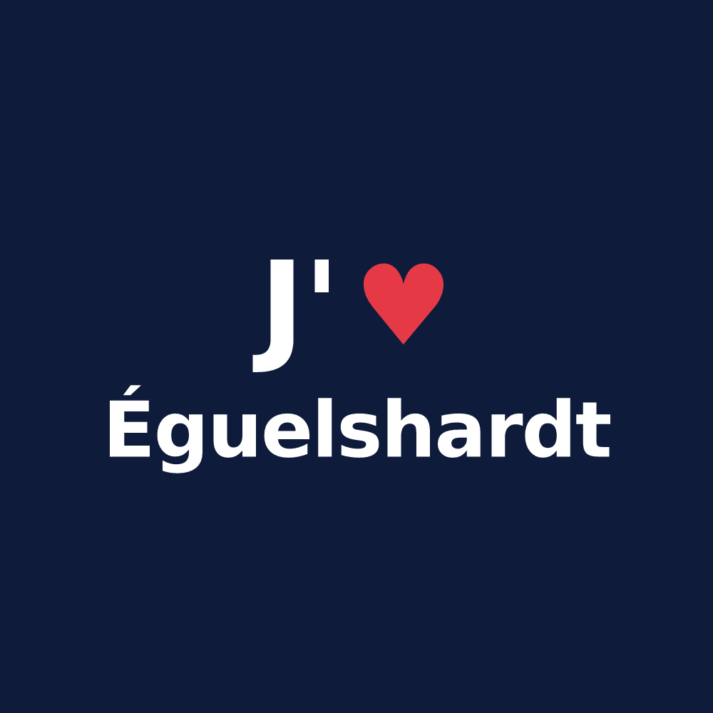 T-shirt personnalisé Éguelshardt — design J'aime Éguelshardt
