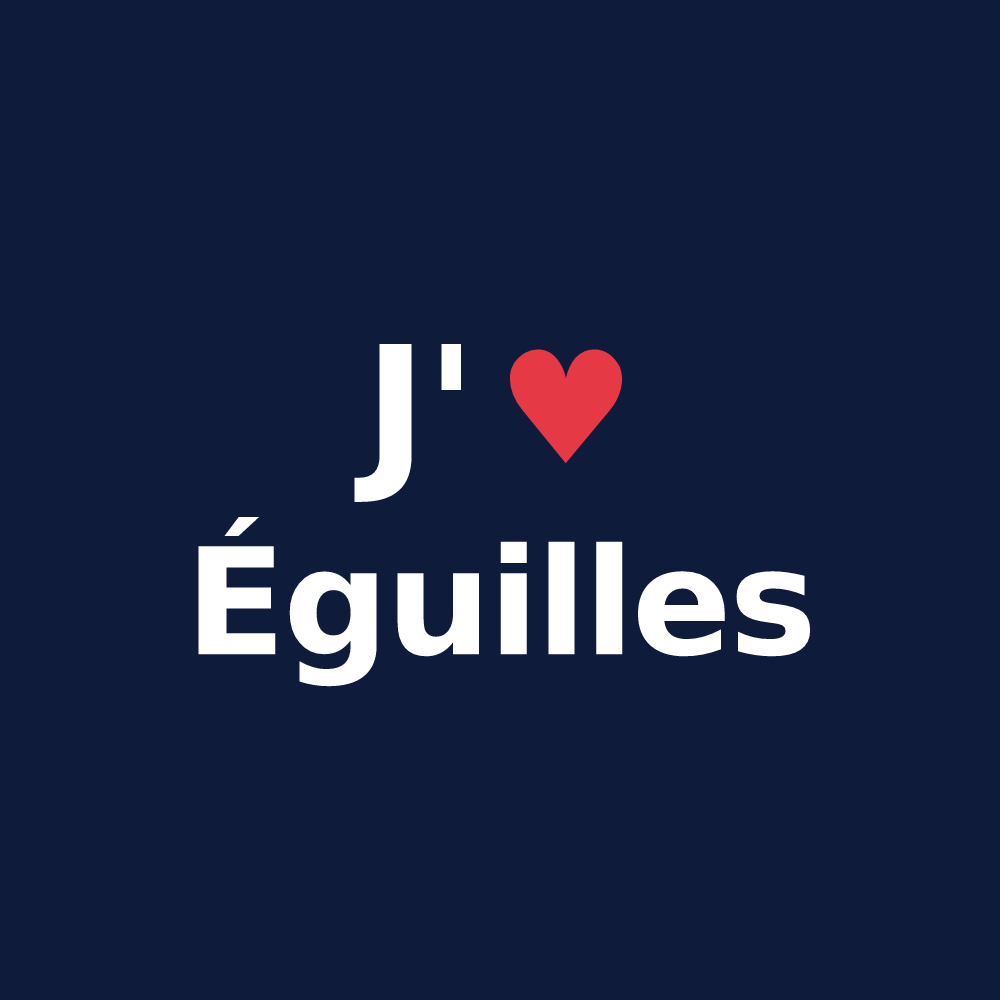 T-shirt personnalisé Éguilles — design J'aime Éguilles