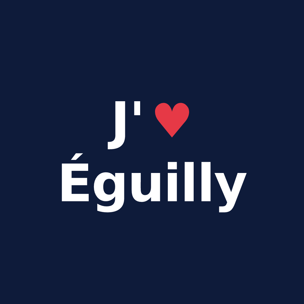 T-shirt personnalisé Éguilly — design J'aime Éguilly
