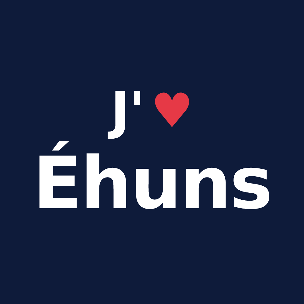 T-shirt personnalisé Éhuns — design J'aime Éhuns