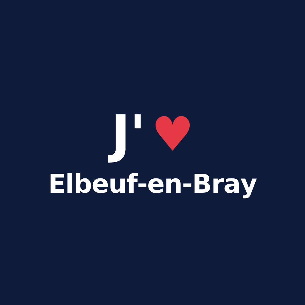 T-shirt personnalisé Elbeuf-en-Bray — design J'aime Elbeuf-en-Bray