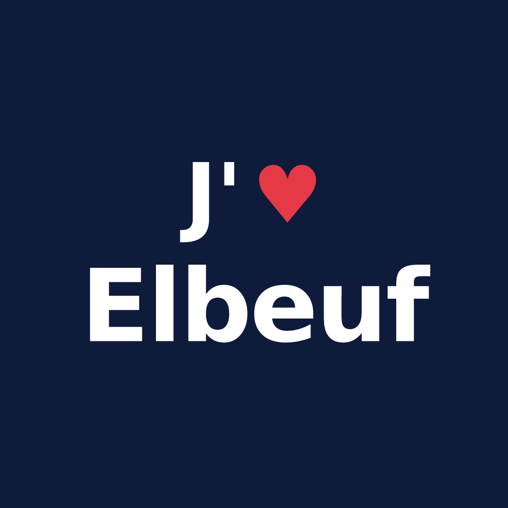 T-shirt personnalisé Elbeuf — design J'aime Elbeuf