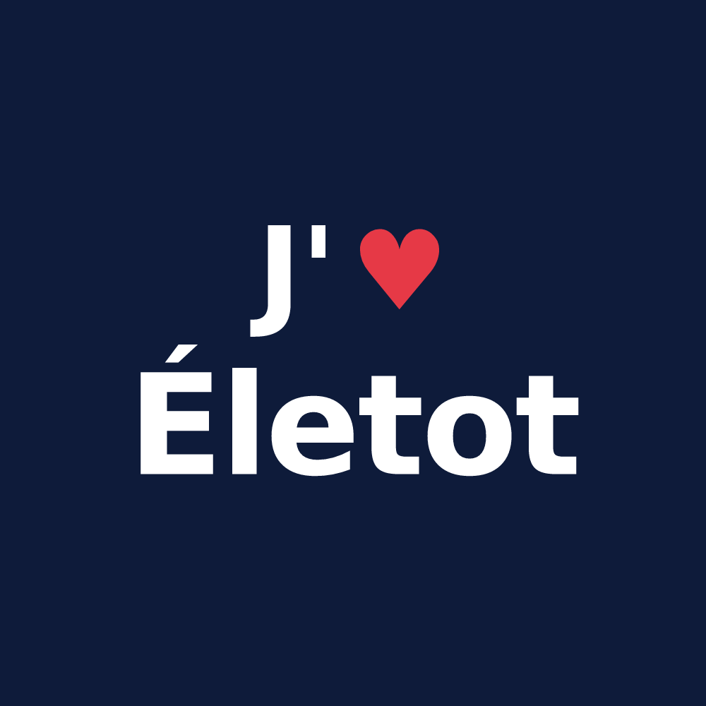 T-shirt personnalisé Életot — design J'aime Életot