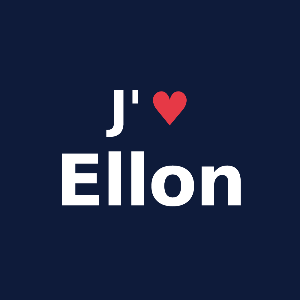 T-shirt personnalisé Ellon — design J'aime Ellon