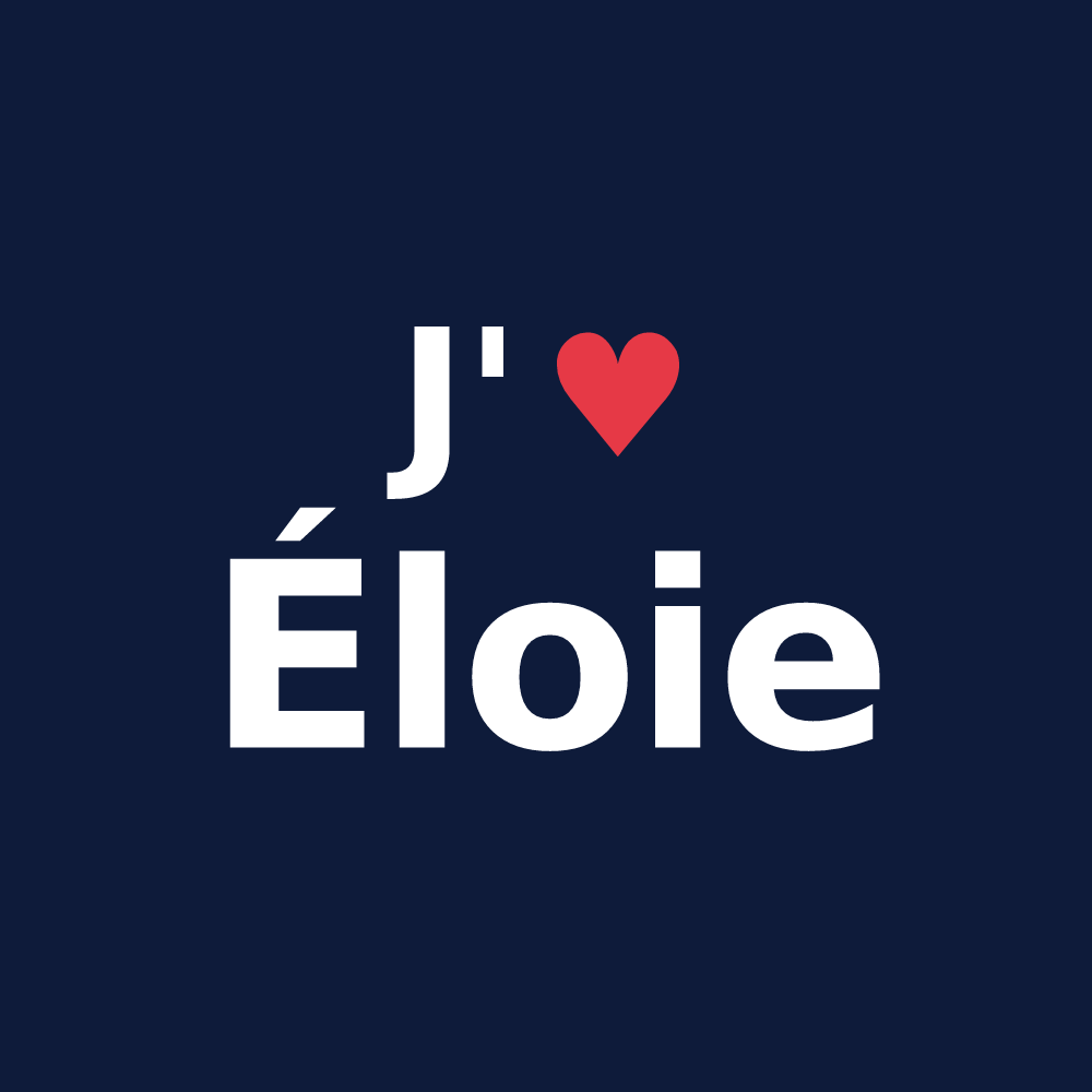 T-shirt personnalisé Éloie — design J'aime Éloie