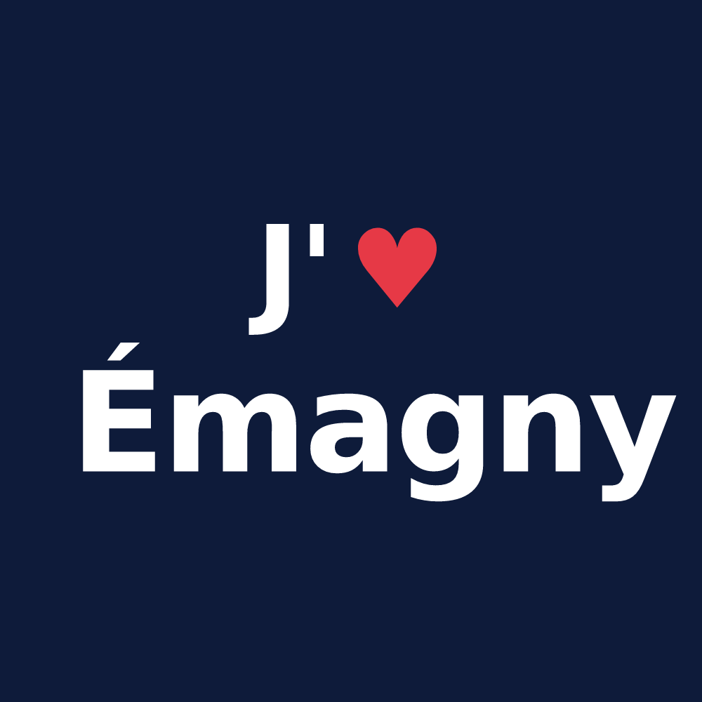 T-shirt personnalisé Émagny — design J'aime Émagny