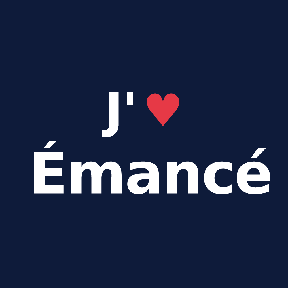 T-shirt personnalisé Émancé — design J'aime Émancé