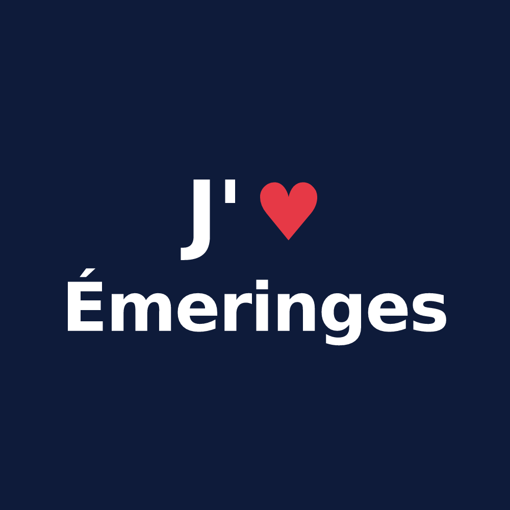 T-shirt personnalisé Émeringes — design J'aime Émeringes
