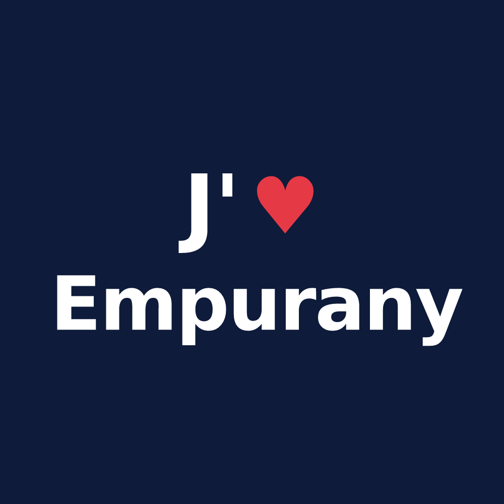 T-shirt personnalisé Empurany — design J'aime Empurany