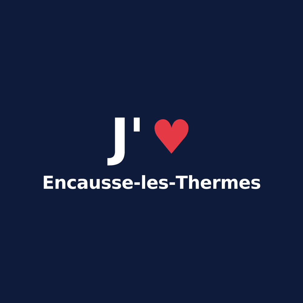 T-shirt personnalisé Encausse-les-Thermes — design J'aime Encausse-les-Thermes